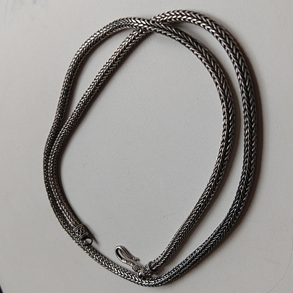 Vintage Bali style snake chain 925 sterling silver
